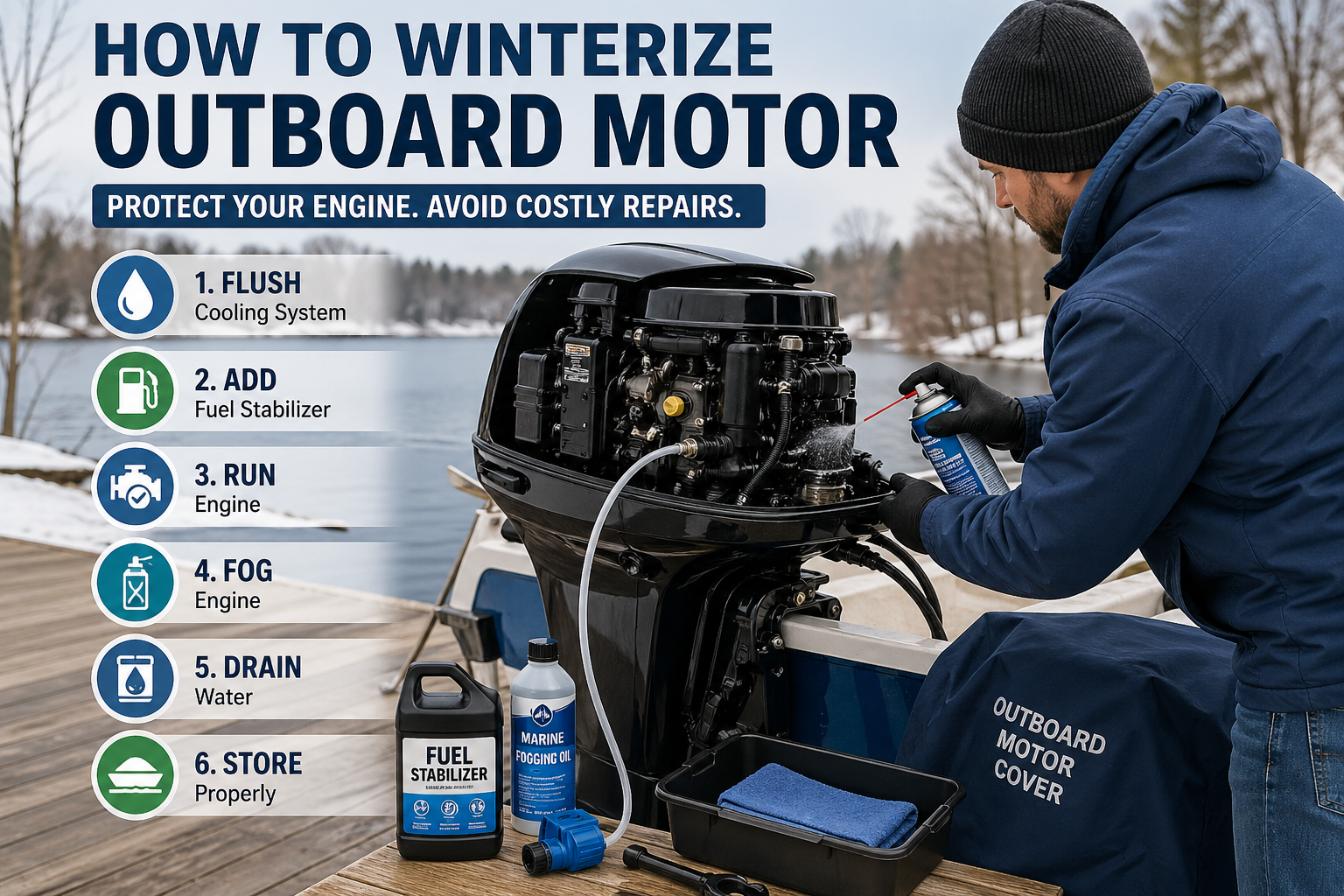 how to winterize outboard motor