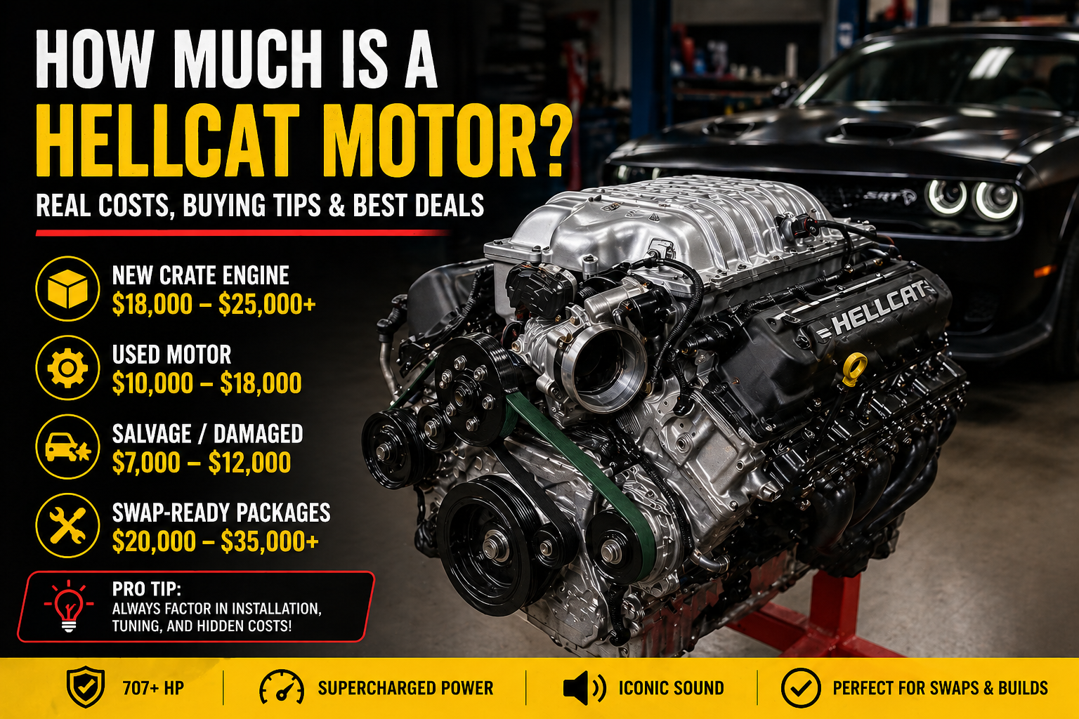 how much is a hellcat motor