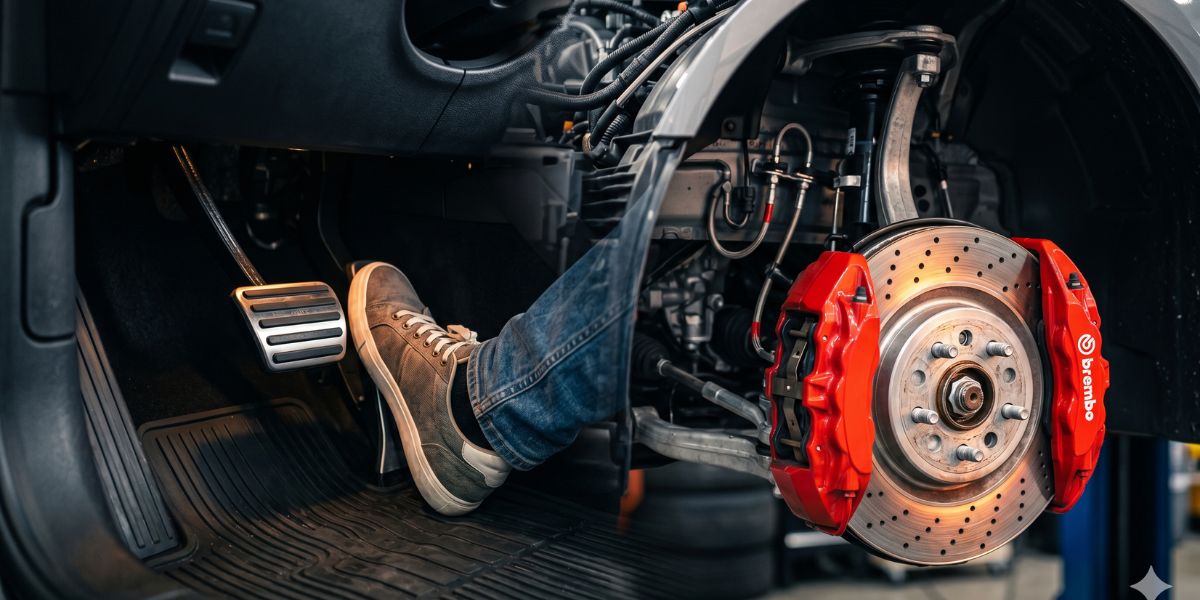 where are brakes on a car