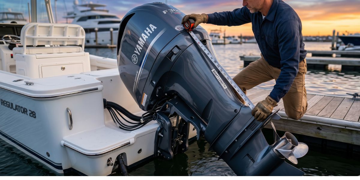 how do you measure outboard motor shaft length