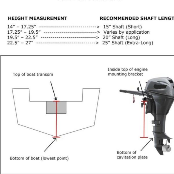 how to measure shaft length outboard motor