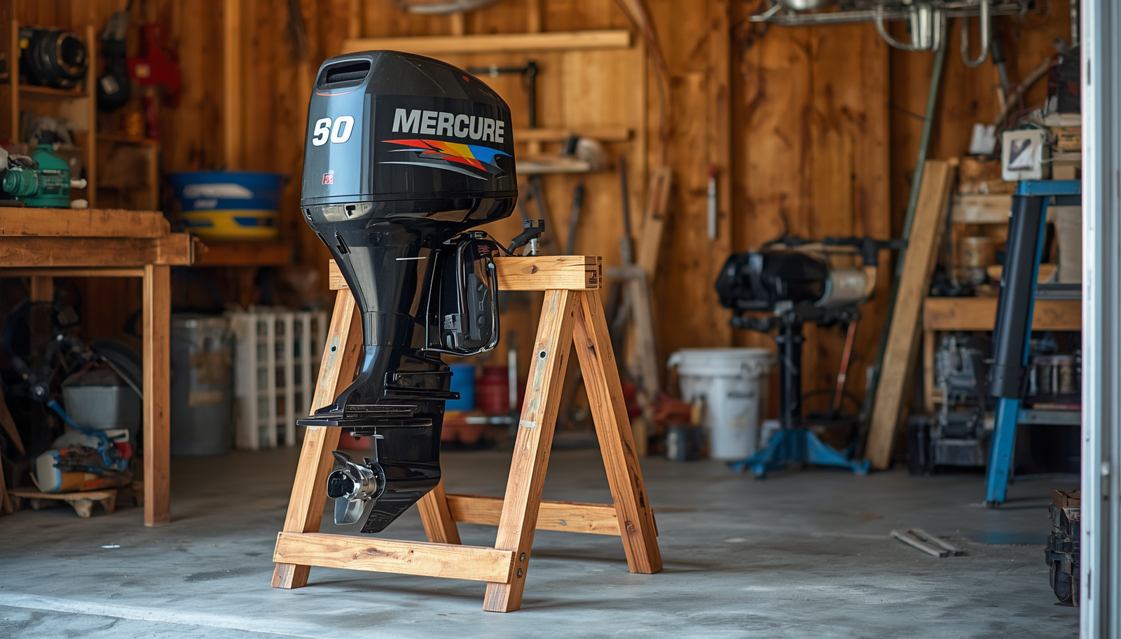 how to build an outboard motor stand
