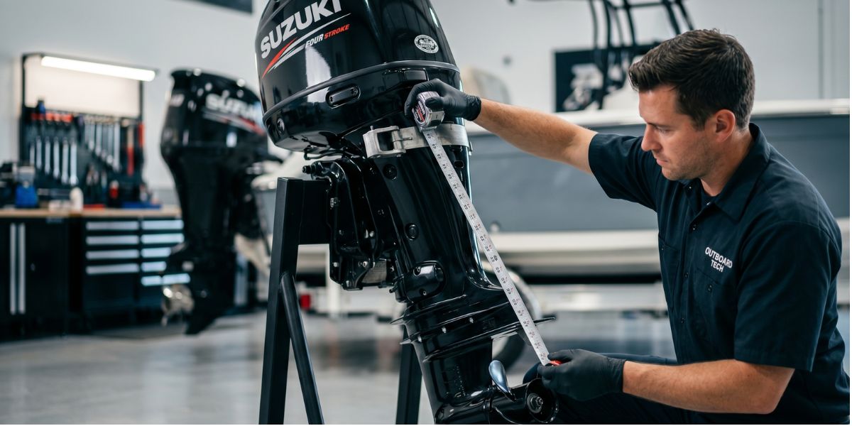 how to measure an outboard motor shaft length